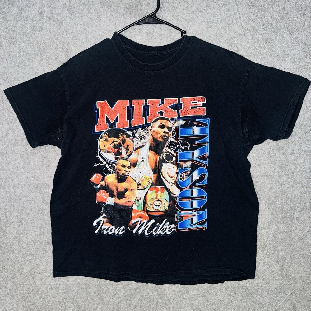 Vintage Mike Tyson T-Shirt Iron Mike Rap Tee Size Medium/Large